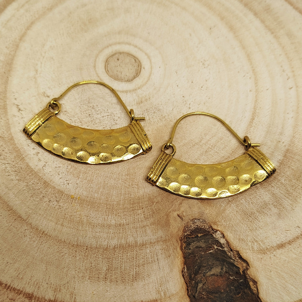 ꕥ FLAT HAMMERED EARRINGS