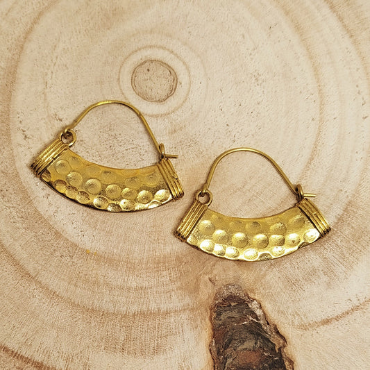 ꕥ FLAT HAMMERED EARRINGS