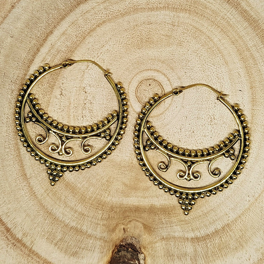 LARGE INDIAN CREOLE EARRINGS