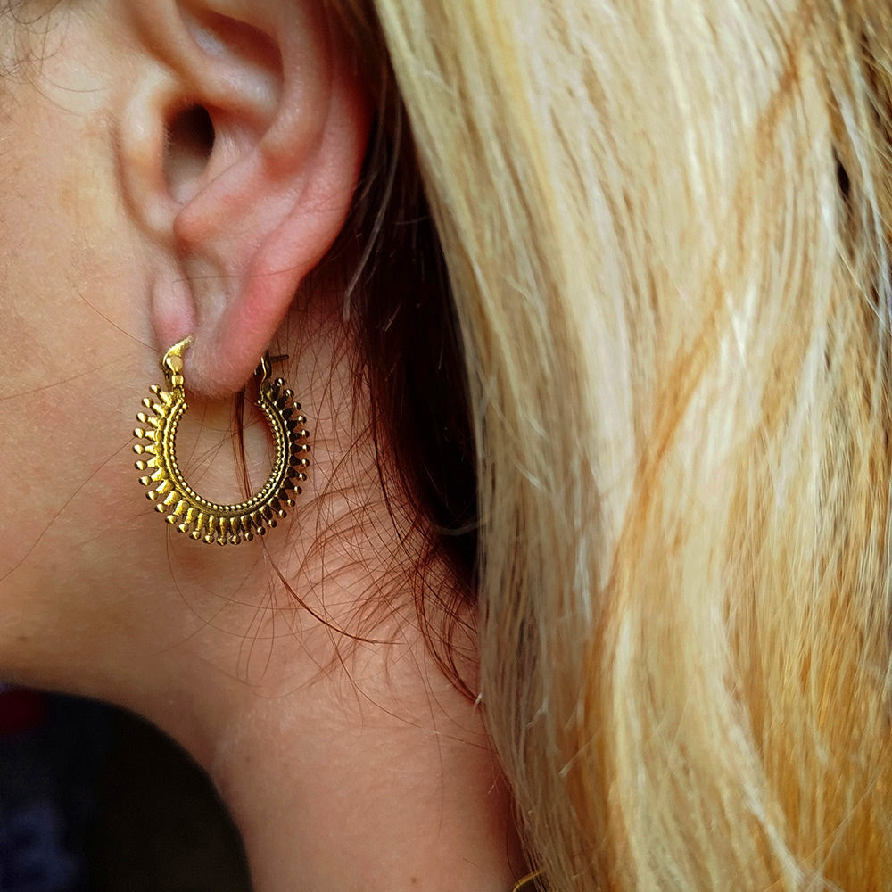 SMALL INDIAN CREOLE EARRINGS