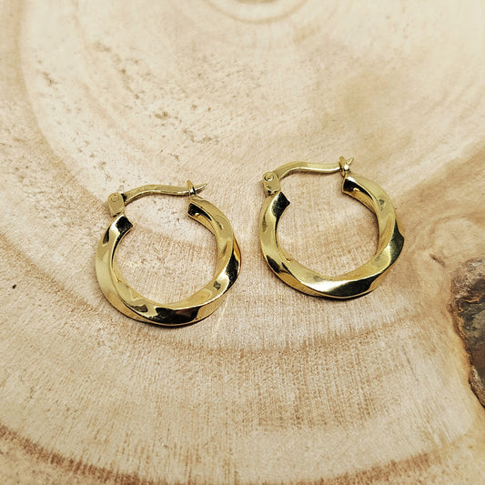 SMALL TWISTED CREOLE EARRINGS