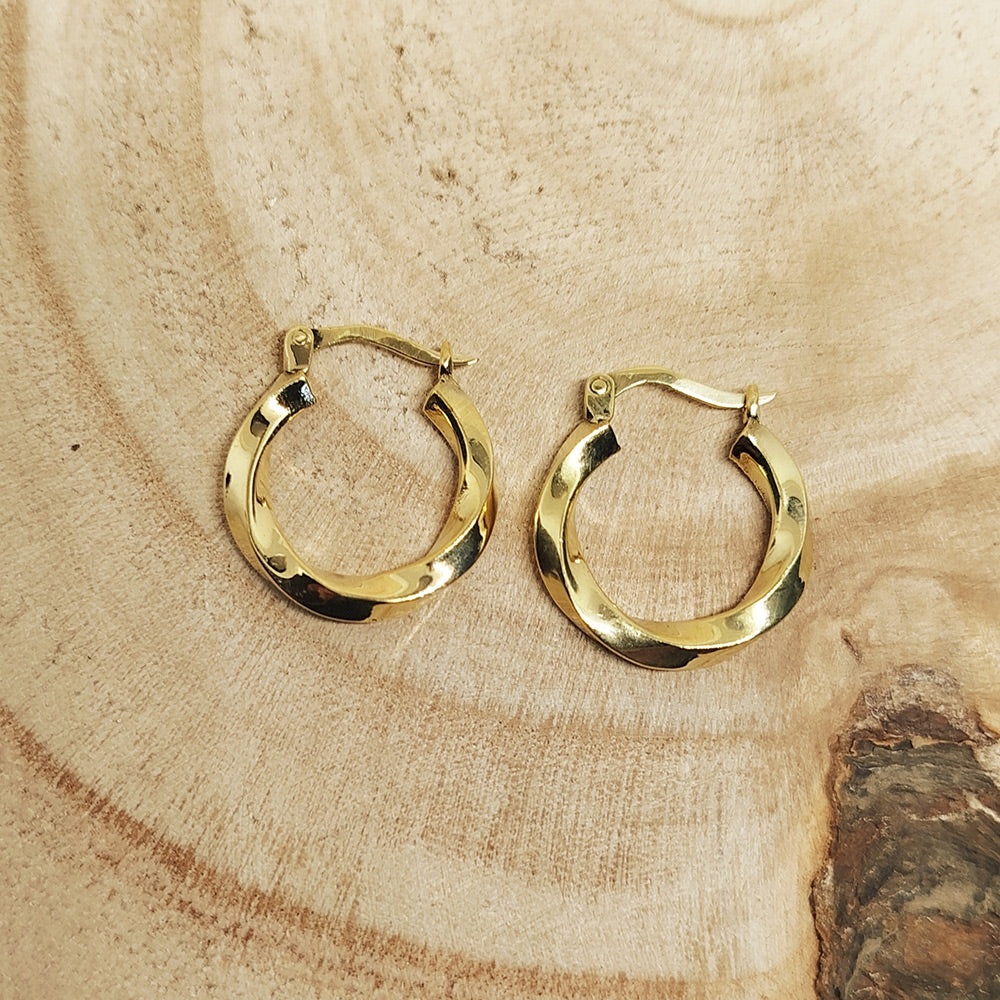 SMALL TWISTED CREOLE EARRINGS